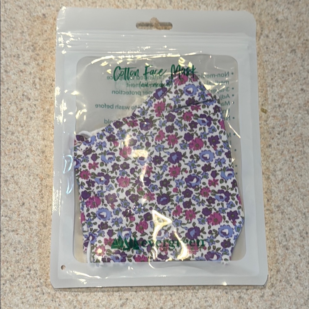 Floral Purple Face Mask